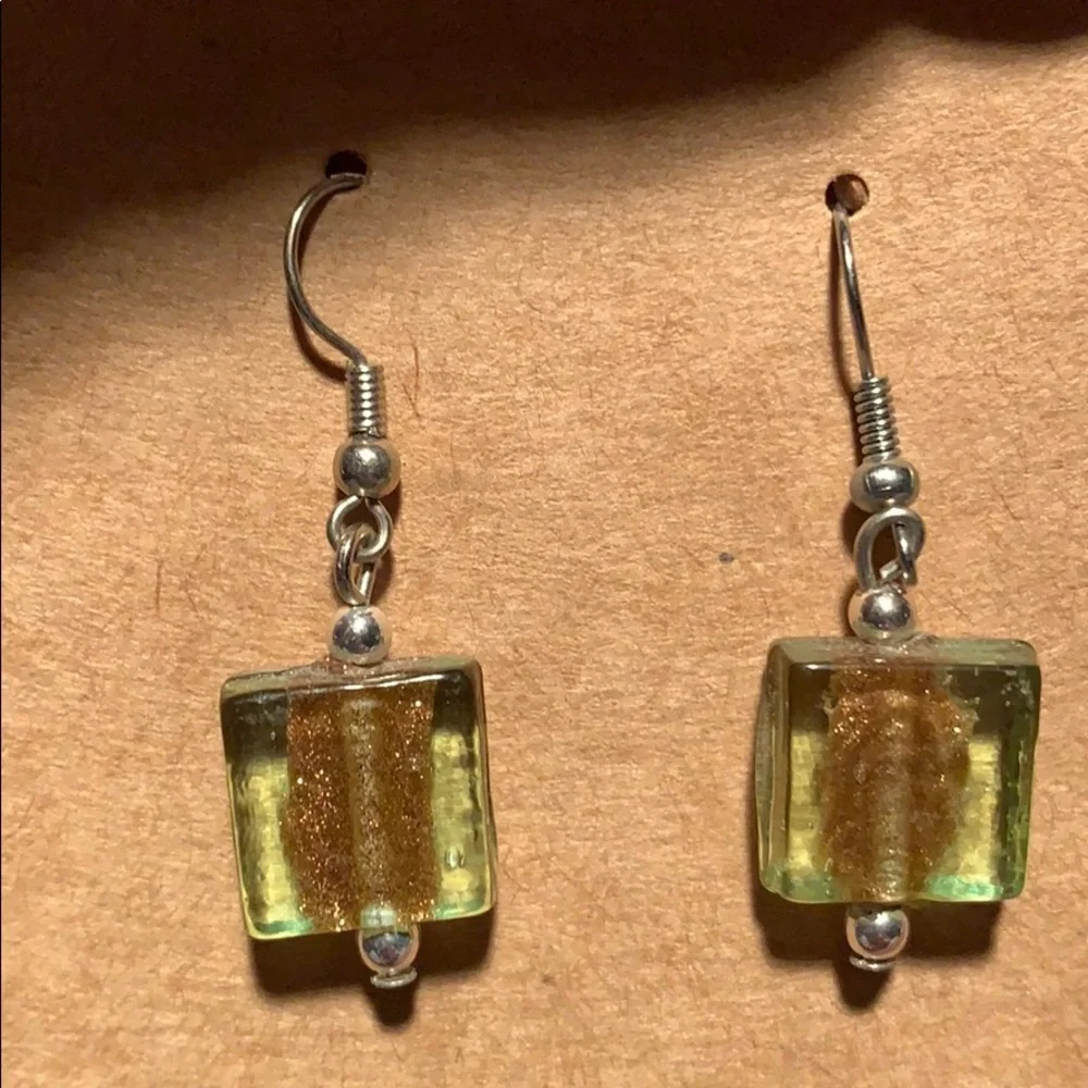 Murano glass dangling earrings - Picture 3 of 6
